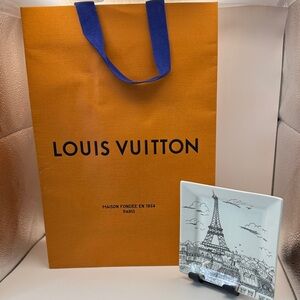 Louis Vuitton Tangerine Bag with Indigo Handles